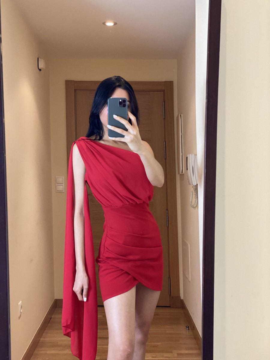 Vestido Corto Manga Gasa - Imagen 6