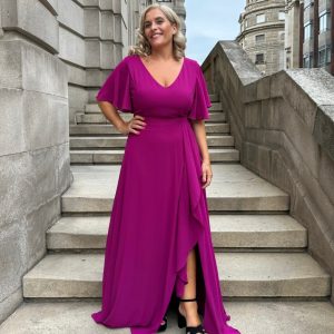 Vestido Volante Mangas Curvy
