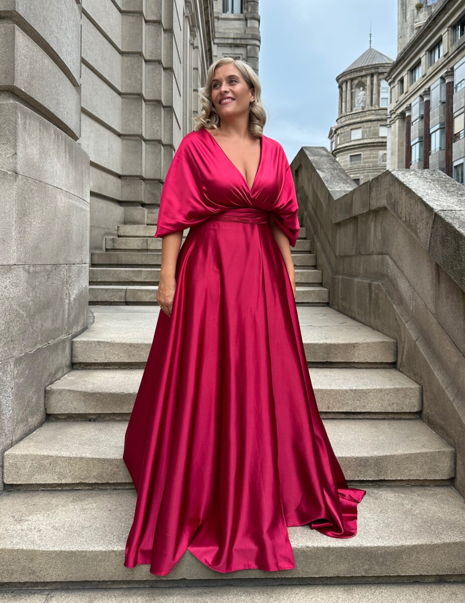 Vestido Multiposición Seda Abertura - Imagen 5