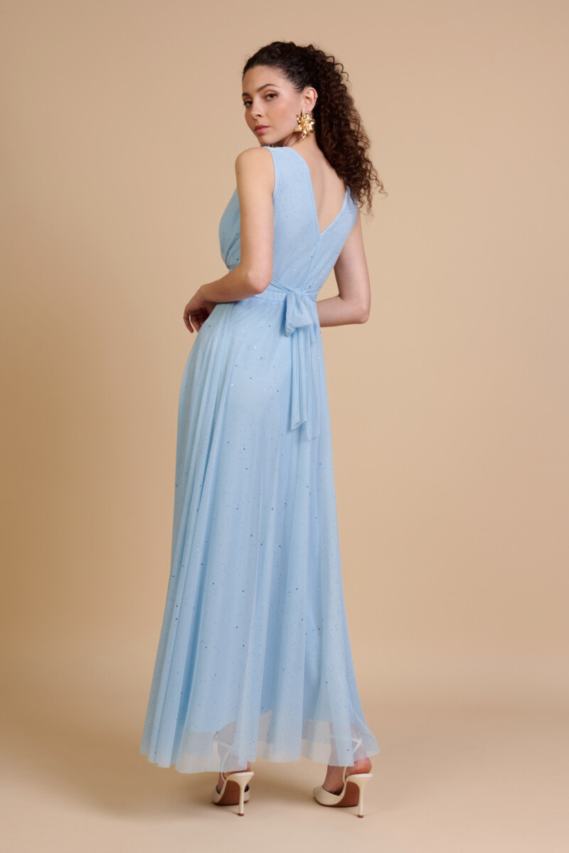 Vestido Tul Brillos Tirantes - Imagen 6