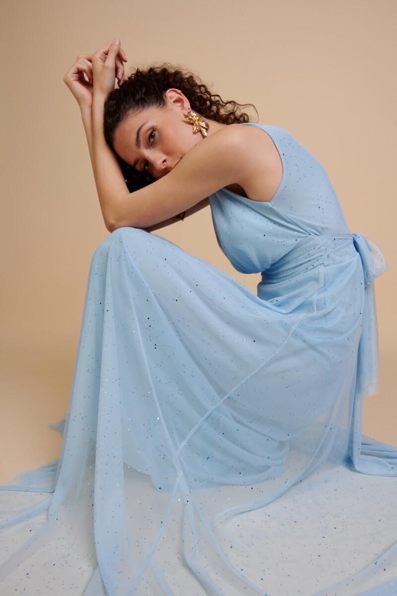 Vestido Tul Brillos Tirantes - Imagen 5