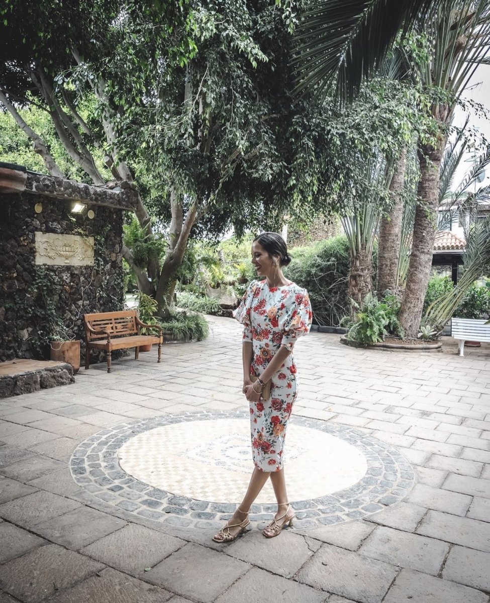 Vestido Midi Botones Estampado - Imagen 4