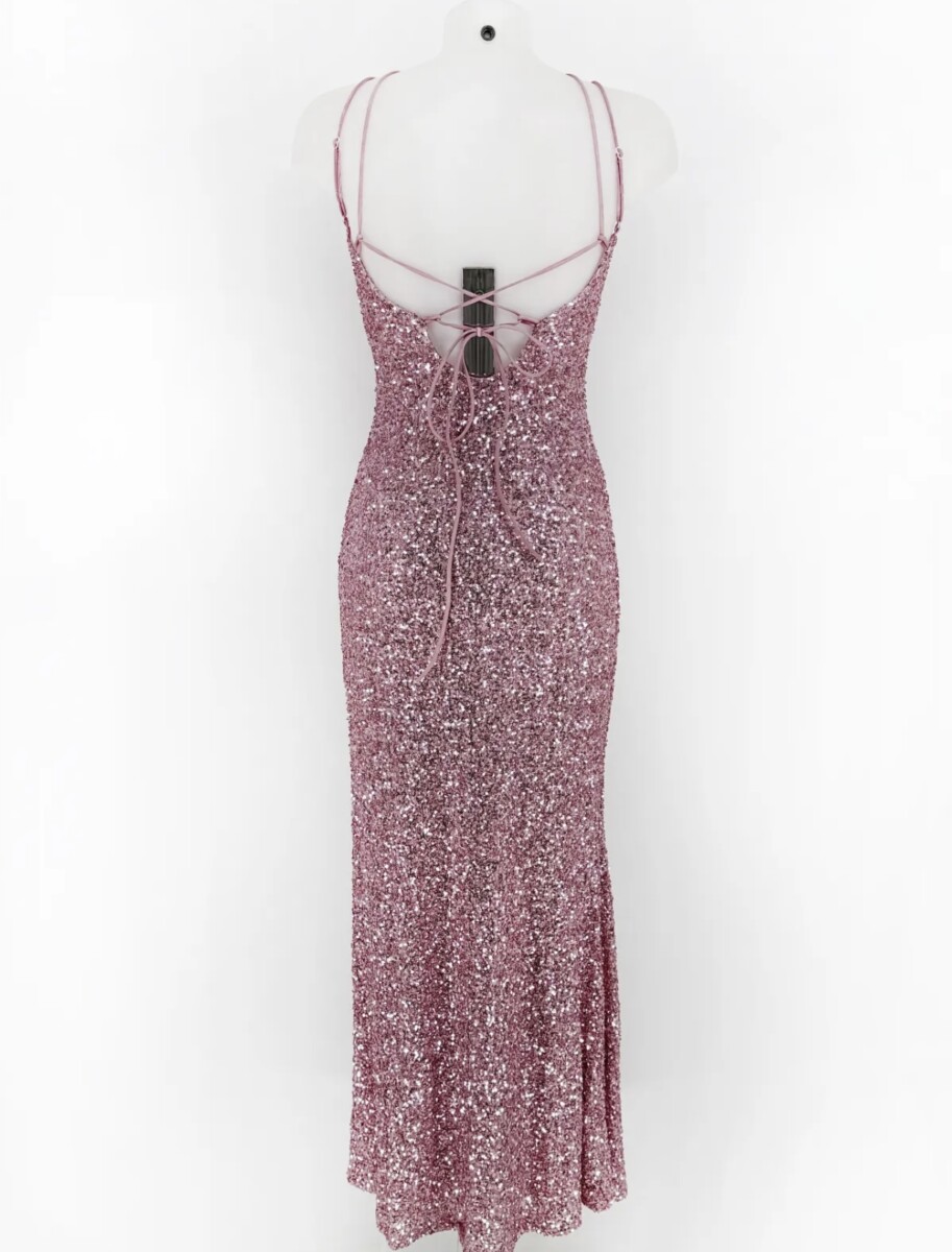 Vestido Lentejuelas Elástico Largo - Imagen 6
