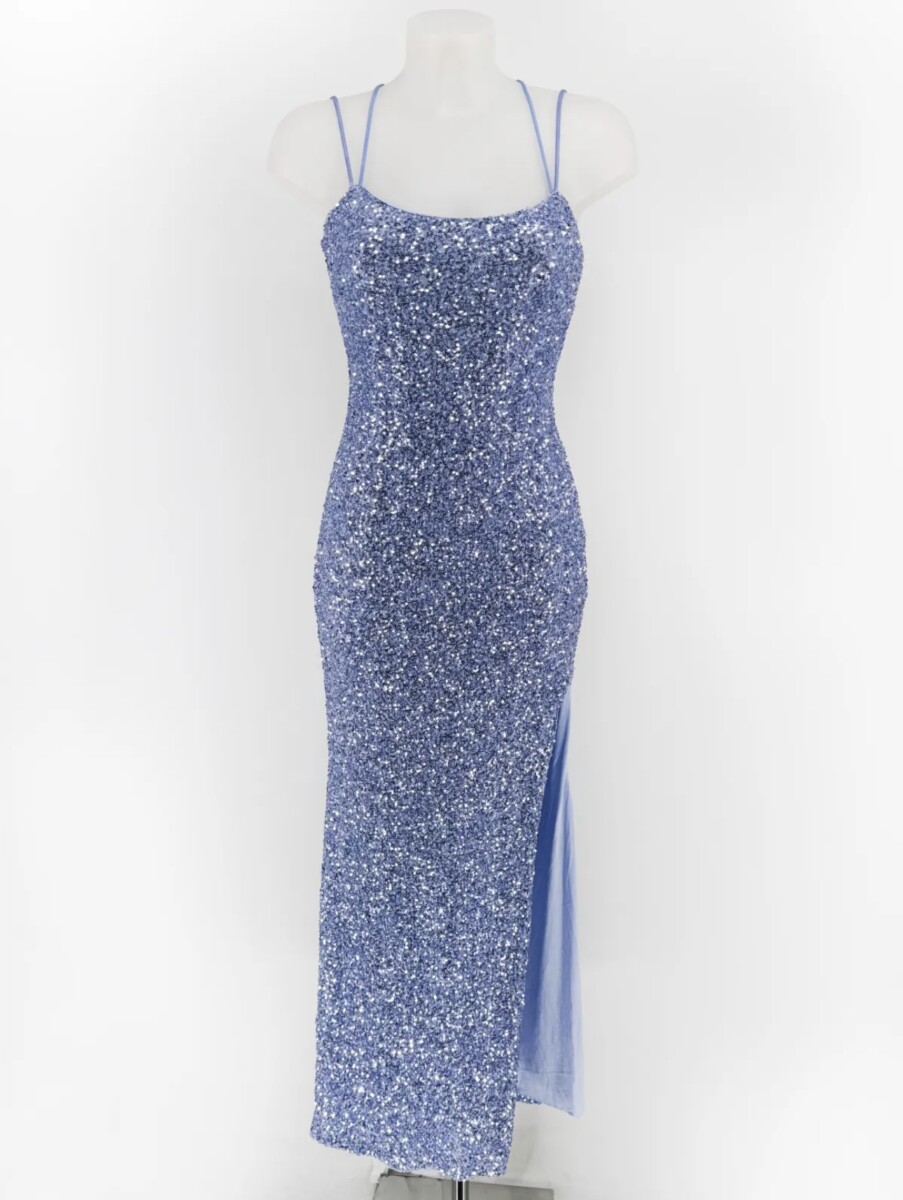Vestido Lentejuelas Elástico Largo - Imagen 9