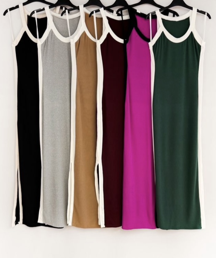 Vestido Canalé Bicolor - Imagen 2