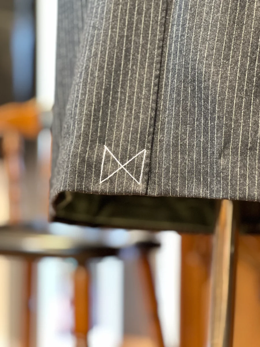 Abrigo largo de lana en raya diplomática – Vitale Barberis Canonico - Imagen 5