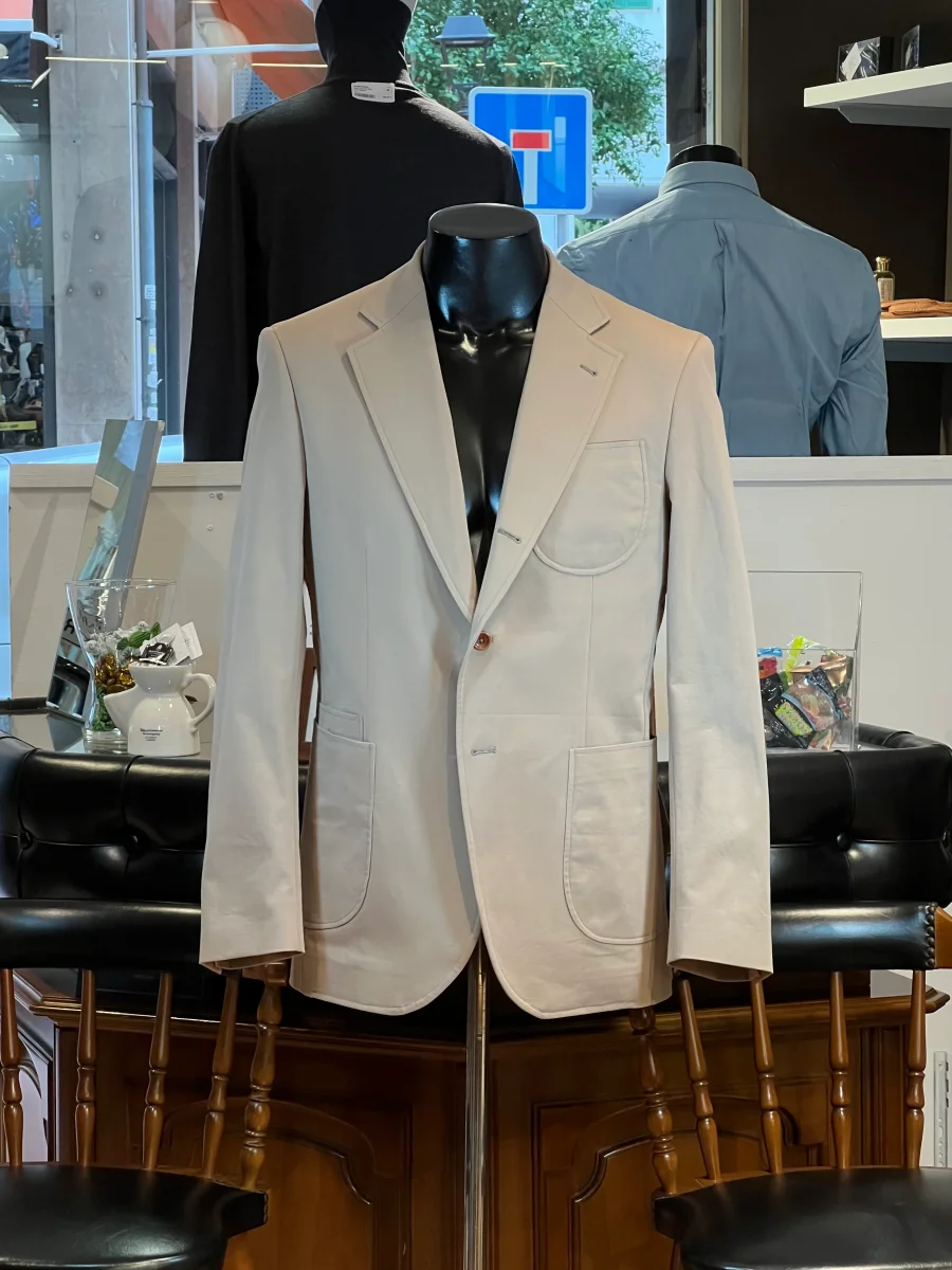 Americana beige algodón premium “Albini Su Misura” - Imagen 2