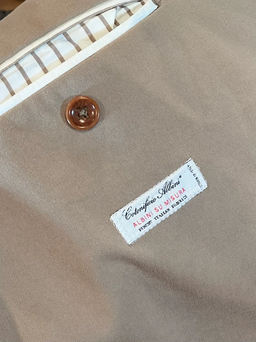 Americana beige algodón premium “Albini Su Misura” - Imagen 5