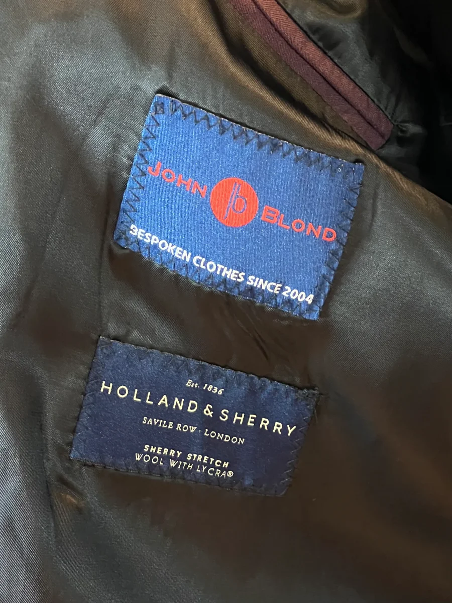 Americana Burdeos Holland & Sherry — John Blond Bespoke - Imagen 4