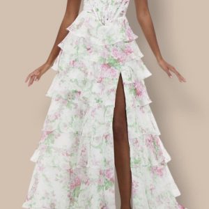 Vestido Volantes Estampado