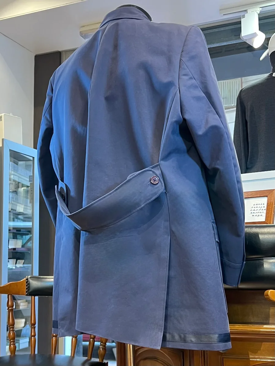 Abrigo azul marino – Algodón italiano 100% - Imagen 4