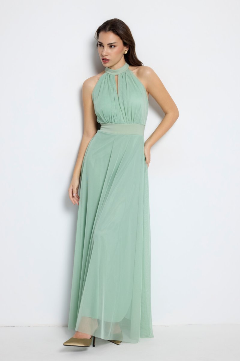 Vestido Tul Halter Largo - Imagen 7