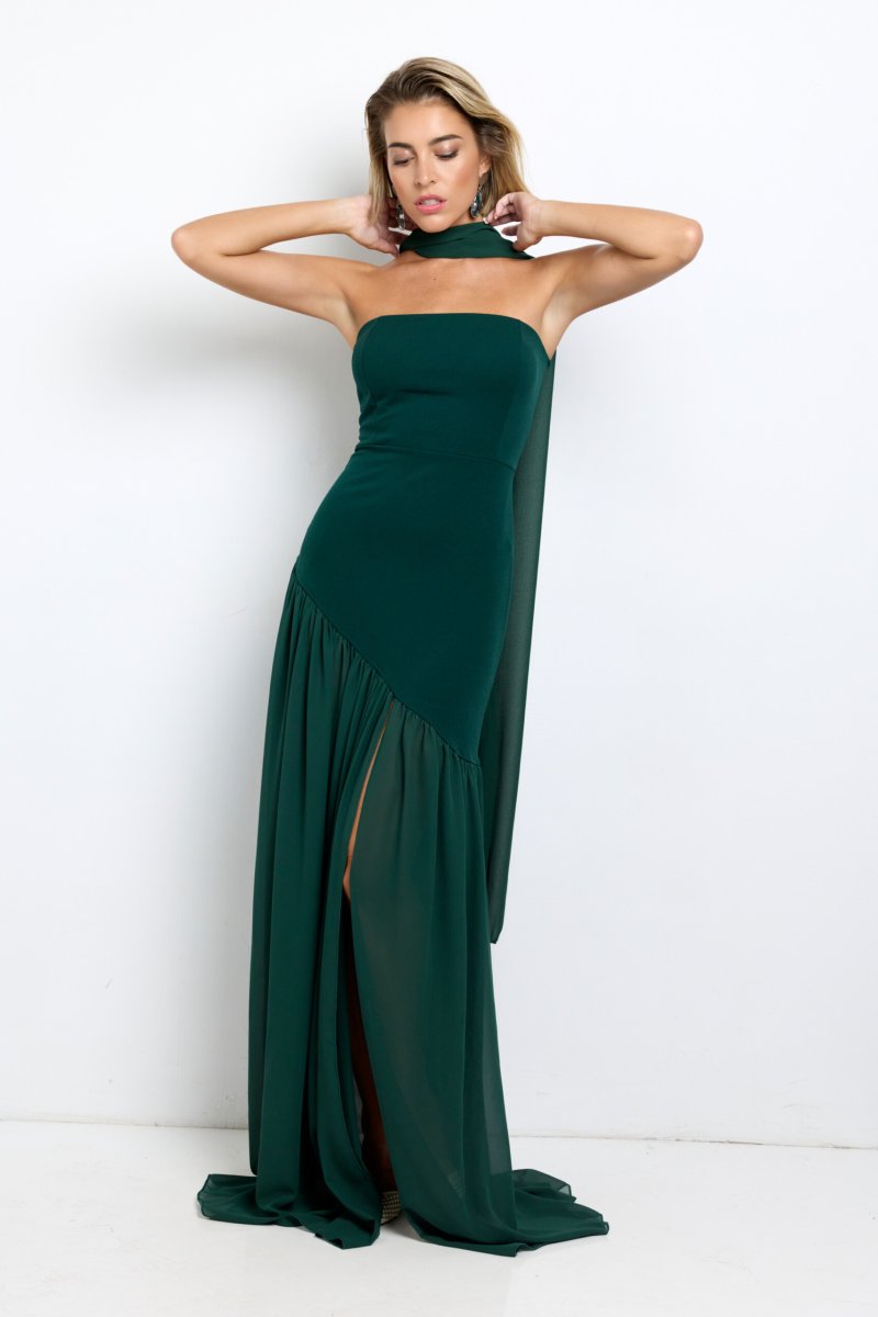 Vestido Sirena Falda Gasa - Imagen 8