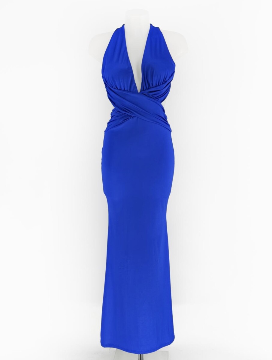 Vestido Seda Sirena Cruzado Espalda - Imagen 9