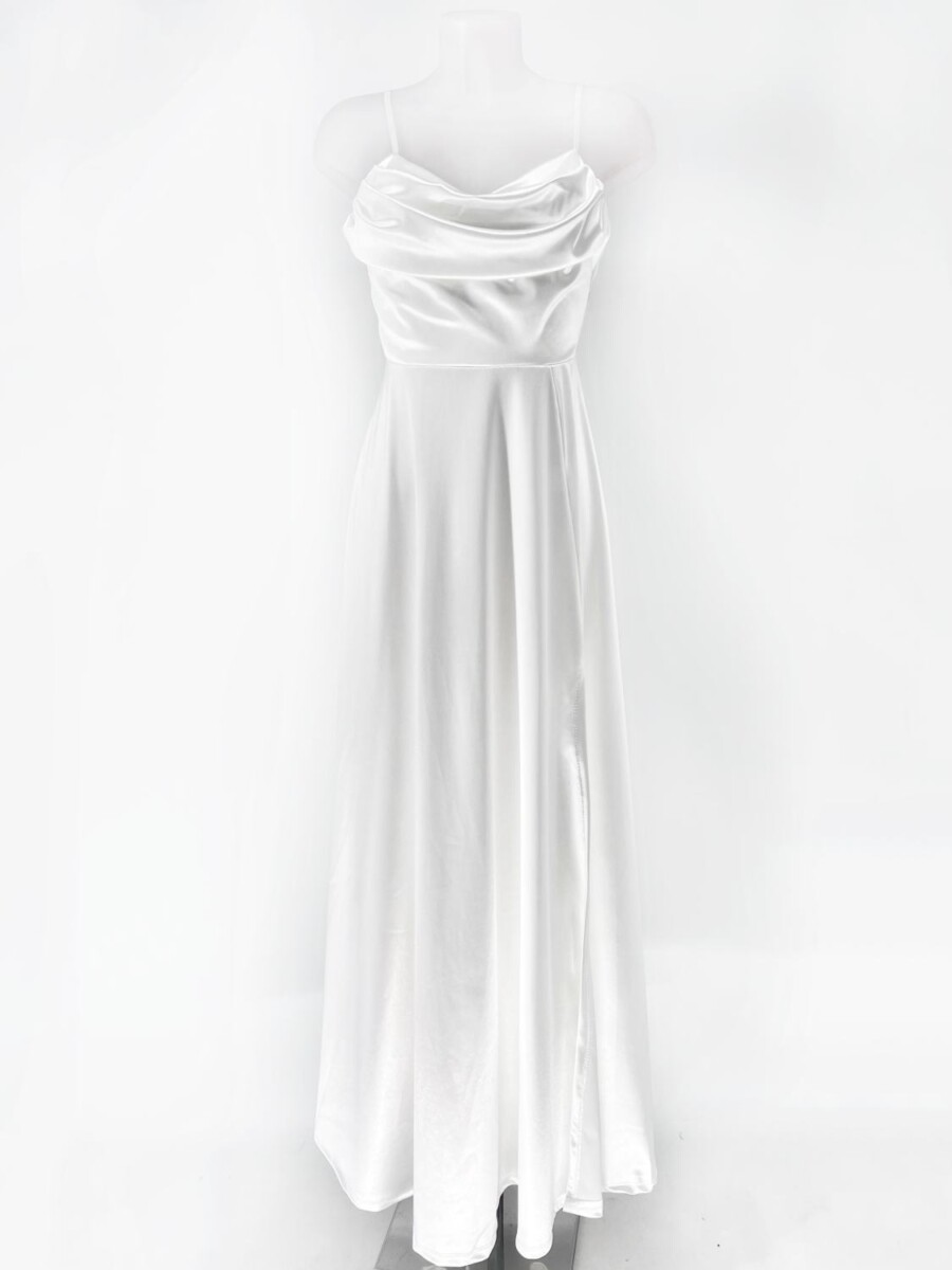 Vestido Seda Drapeado Novia - Imagen 4