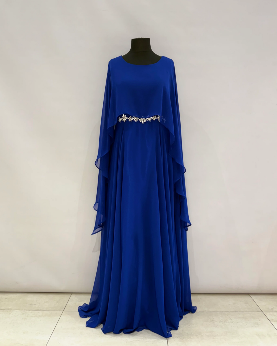 Vestido Capa Larga Aplique Brillos Curvy - Imagen 4