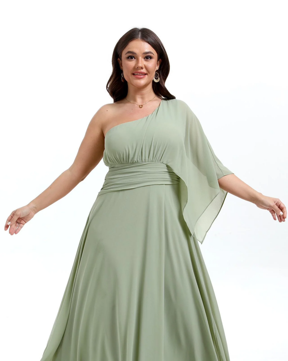 Vestido Asimétrico Largo Curvy - Imagen 8