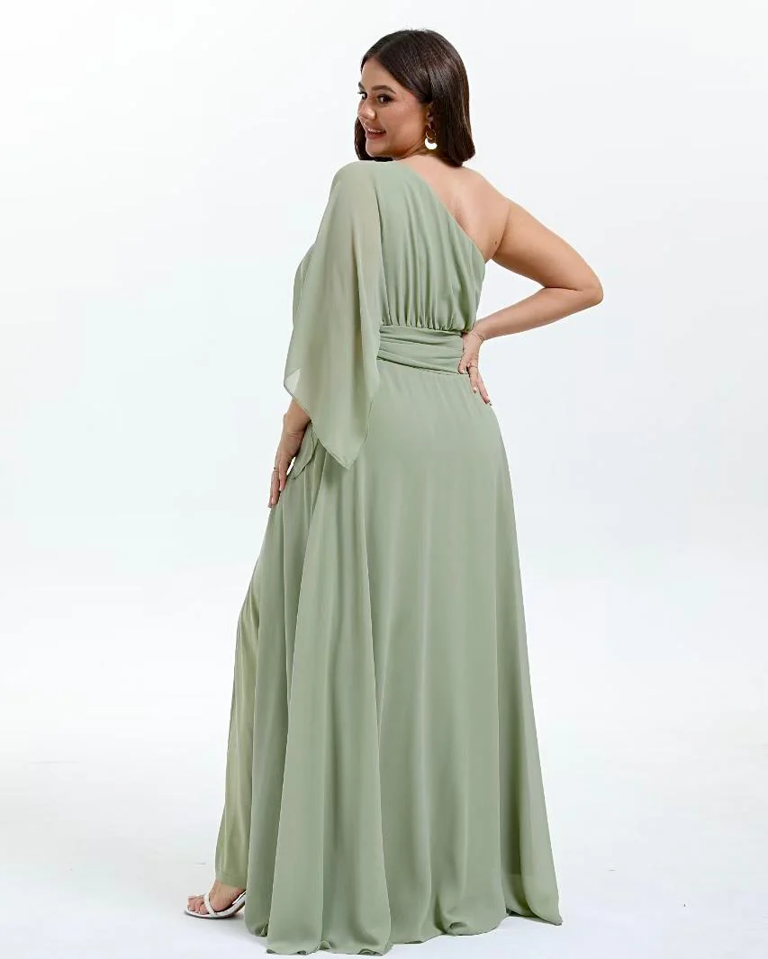 Vestido Asimétrico Largo Curvy - Imagen 5