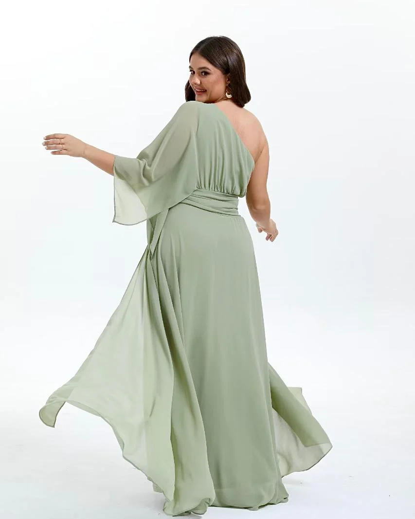 Vestido Asimétrico Largo Curvy - Imagen 4