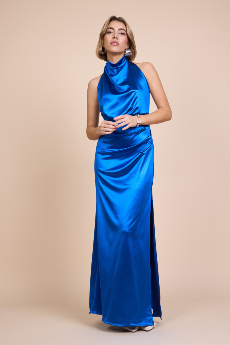 Vestido Seda Halter Cascada - Imagen 7