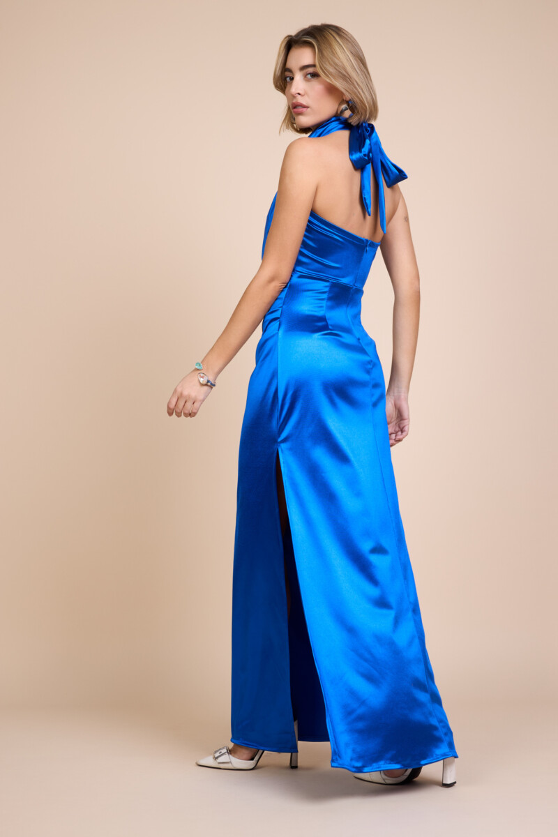 Vestido Seda Halter Cascada - Imagen 6