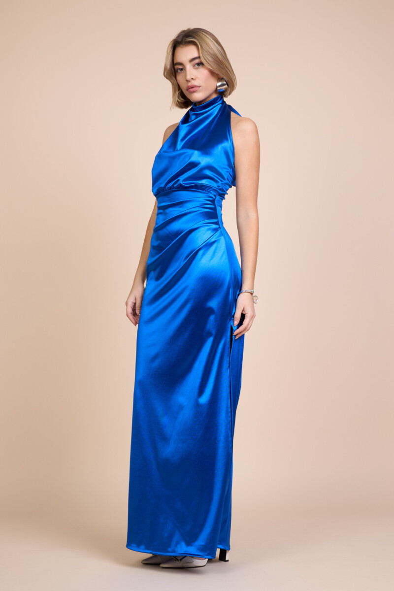 Vestido Seda Halter Cascada - Imagen 5