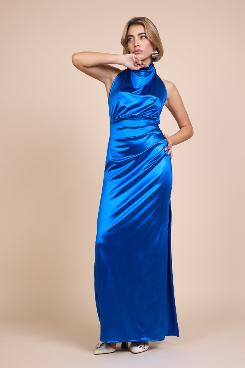 Vestido Seda Halter Cascada - Imagen 3