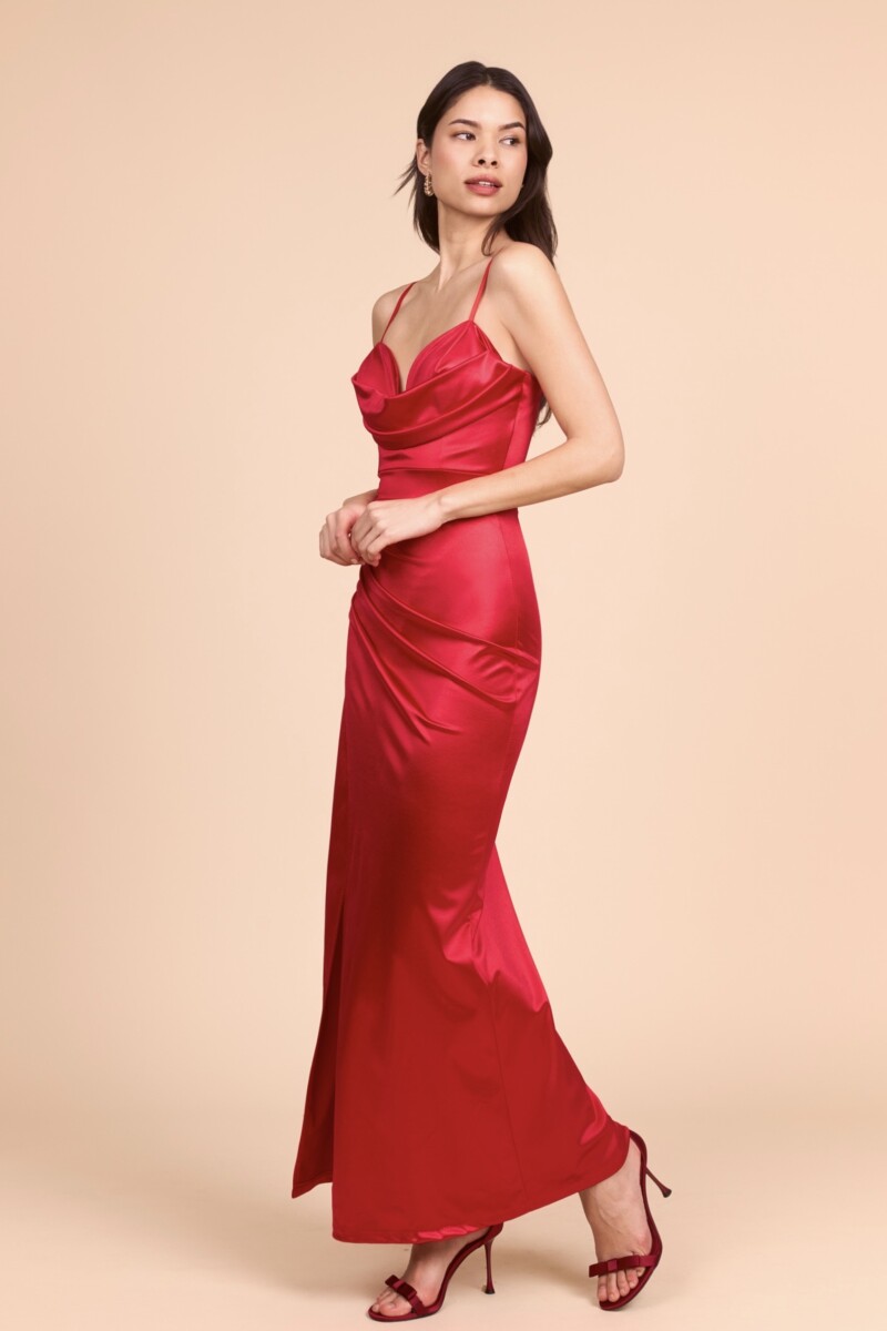 Vestido Seda Cascada Tirantes - Imagen 7