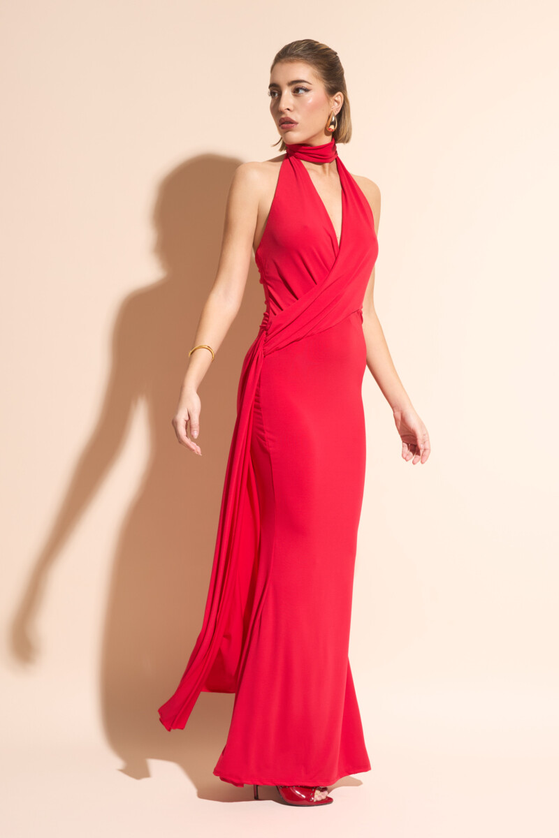 Vestido Escote Cruzado Cuello - Imagen 8