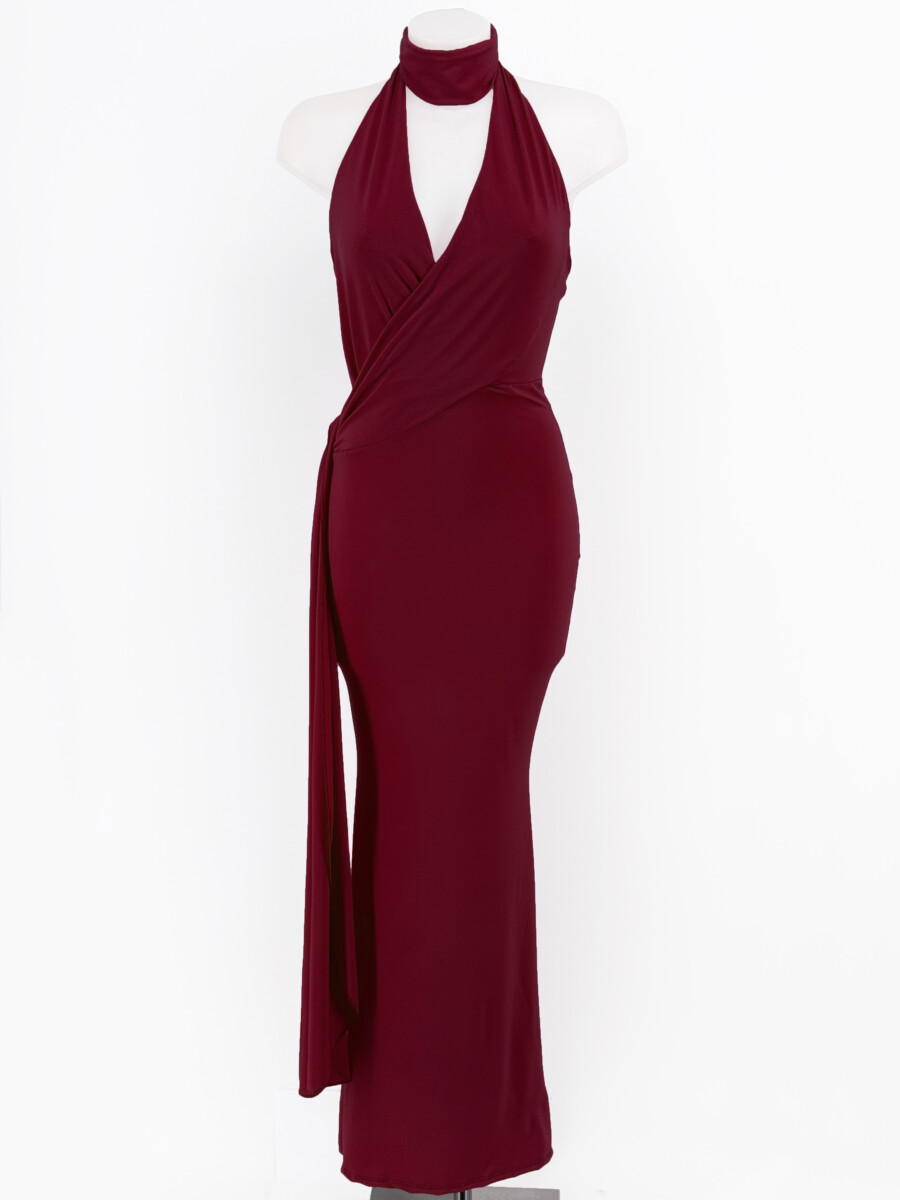 Vestido Escote Cruzado Cuello - Imagen 4