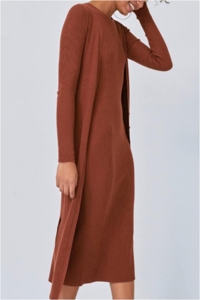 Chaqueta larga mujer de punto suave - Imagen 2