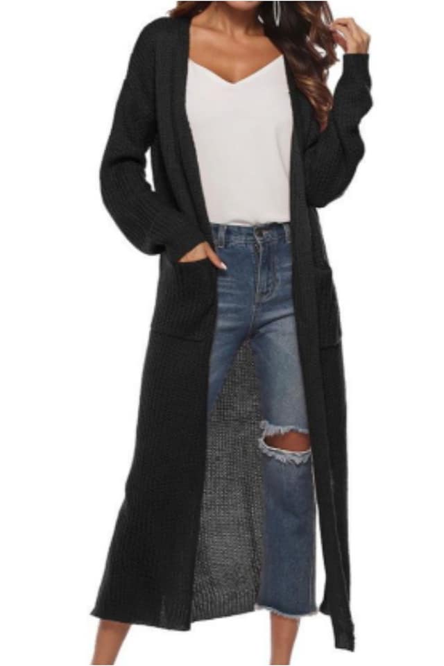 Chaqueta larga mujer de punto suave - Imagen 3