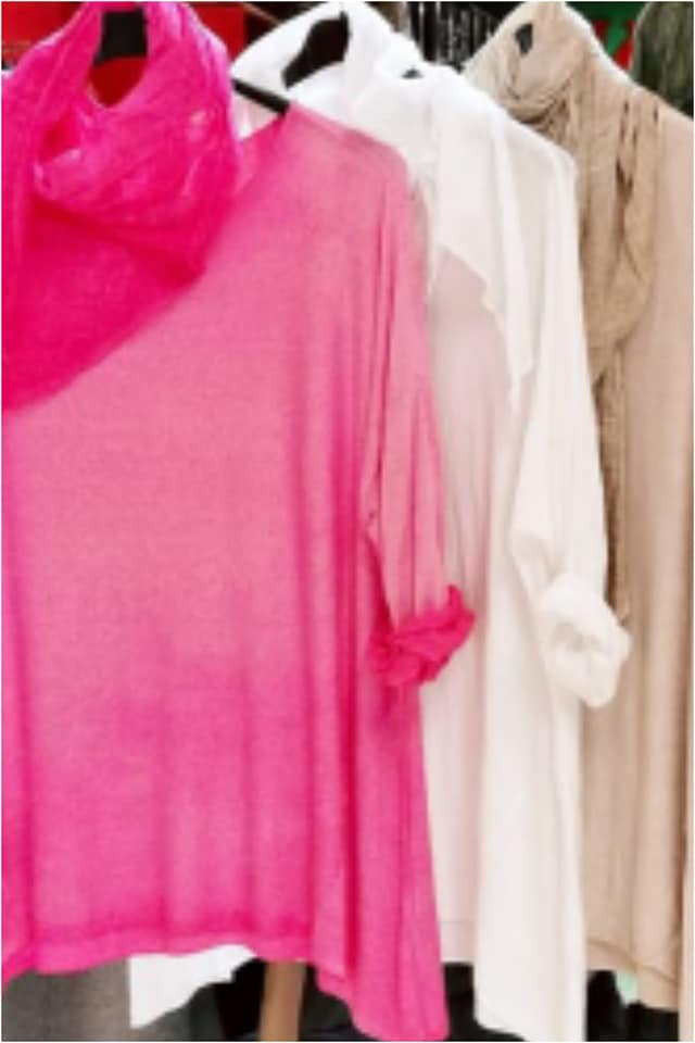 Jersey viscosa mujer con pañuelo talla grande - Imagen 3