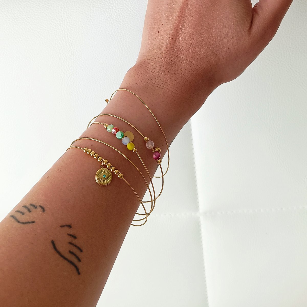 Pulsera BAMBINA Acero Dorado - Imagen 3