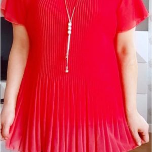 Mujer – Blusa plisada Talla Grande
