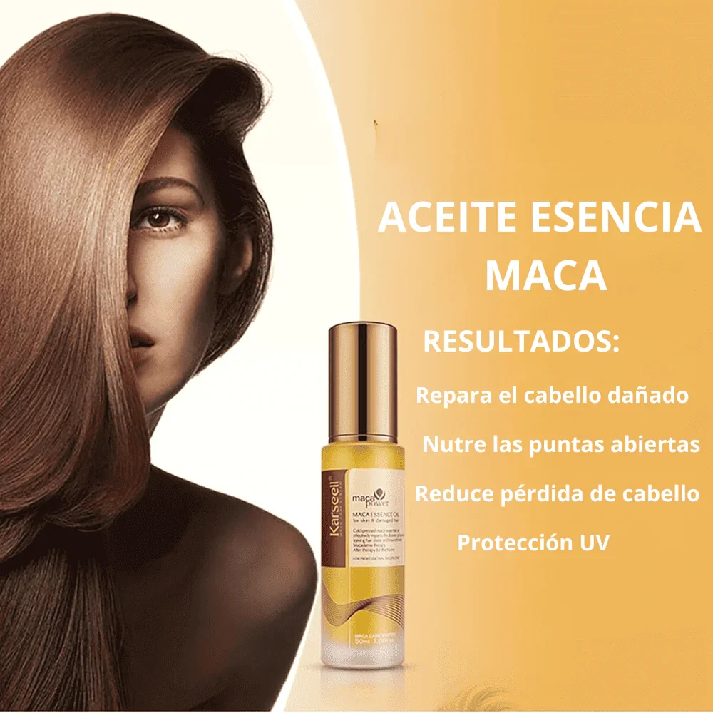 Karseell Maca Care System Maca Power Maca Essence Oil – 50 ml | Aceite Capilar Nutritivo y Reparador - Imagen 4
