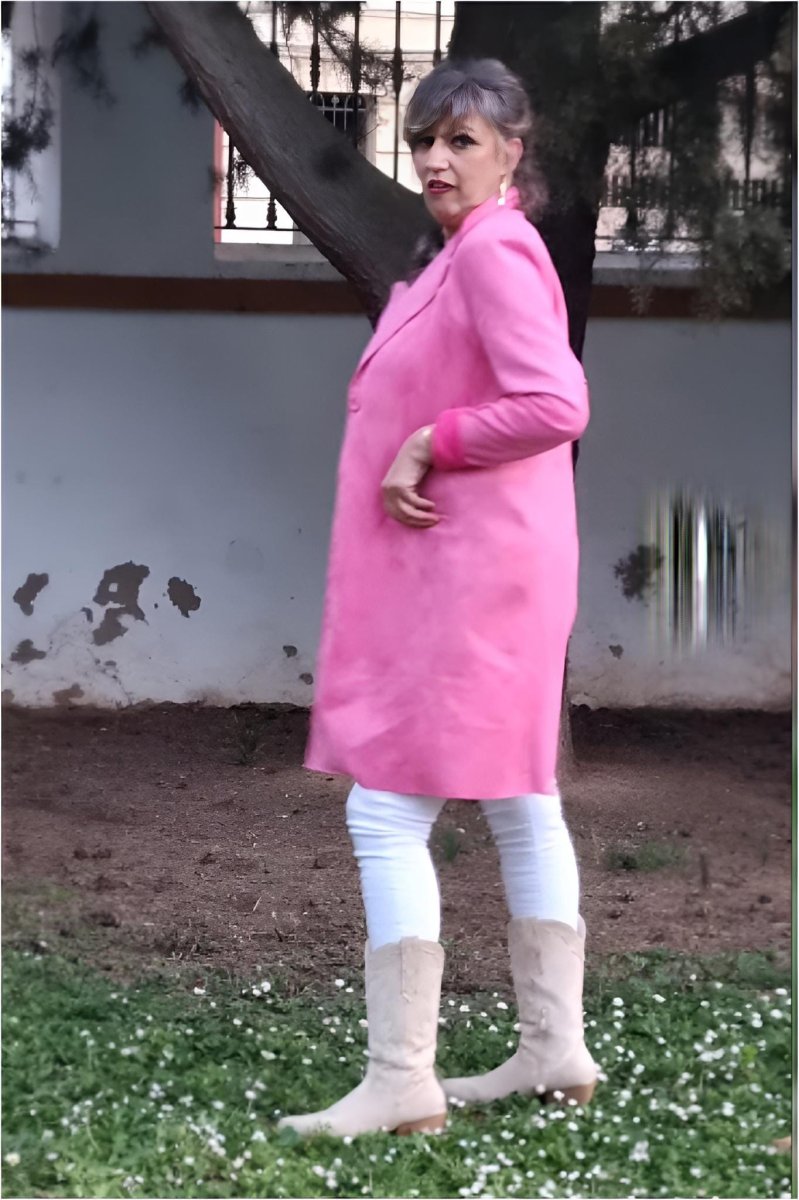 Chaqueta levita mujer rosa - Imagen 4