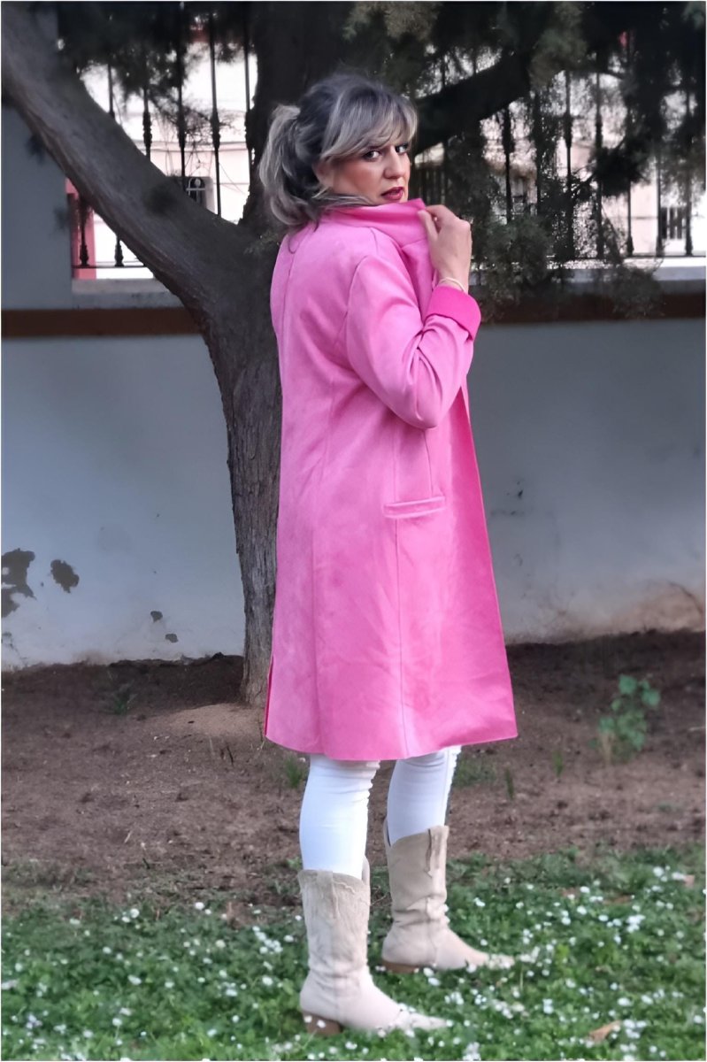 Chaqueta levita mujer rosa