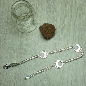 PULSERA PLATA DE LEY RODIADA – LUNA
