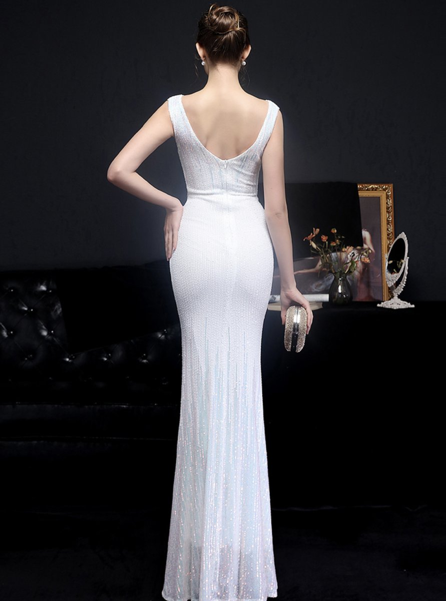 Vestido Novia Lentejuelas Cruzado - Imagen 8