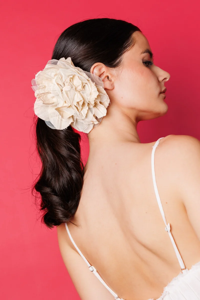 Flor Tul Beige - Imagen 4
