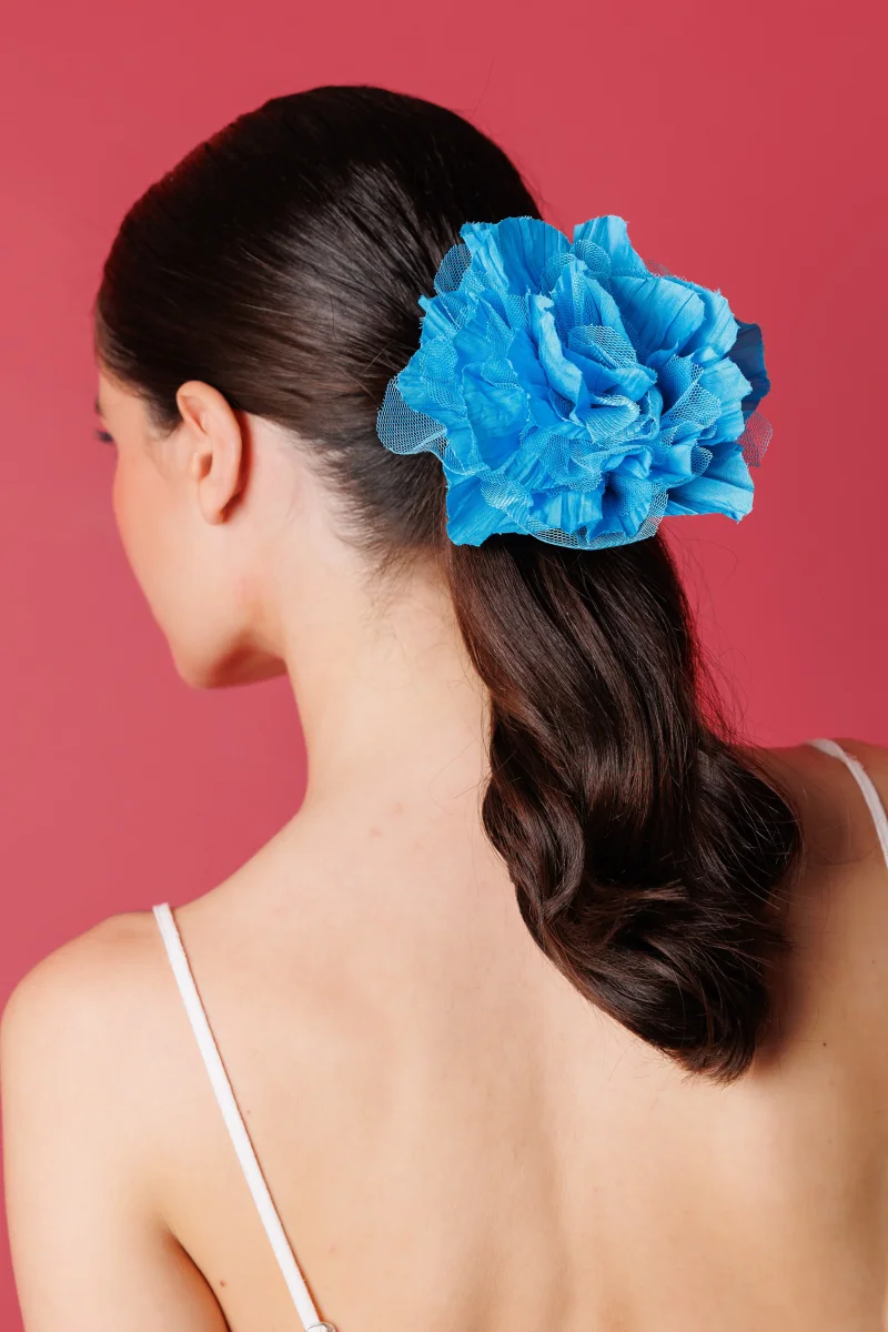 Flor Tul Azul Capri - Imagen 4