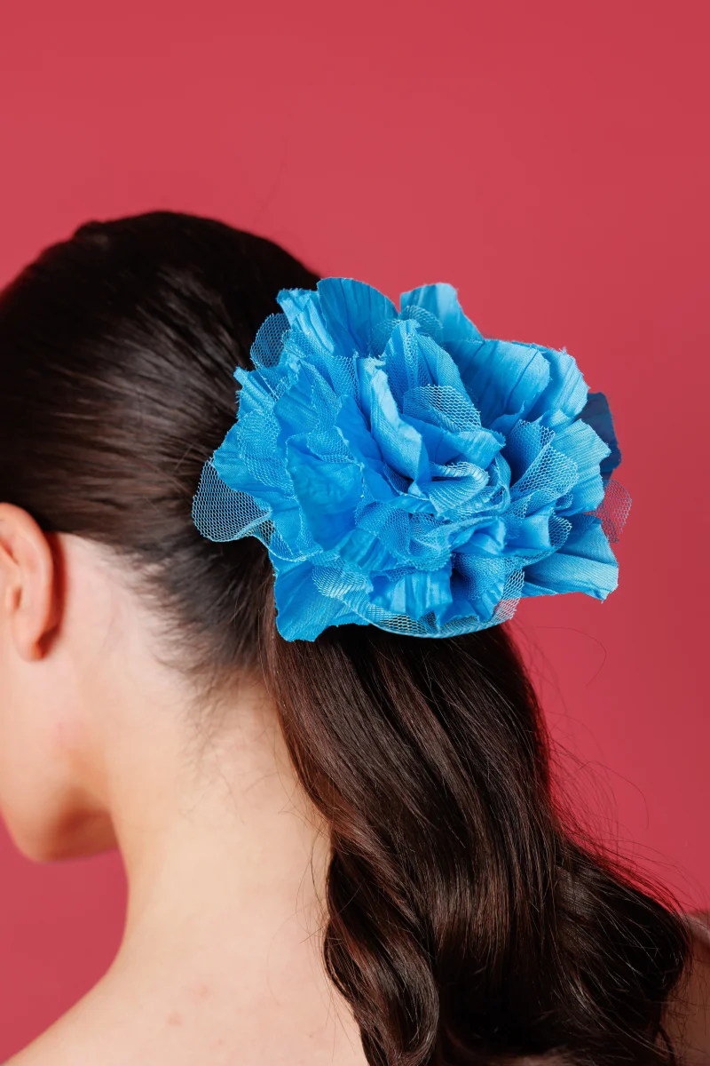 Flor Tul Azul Capri - Imagen 3