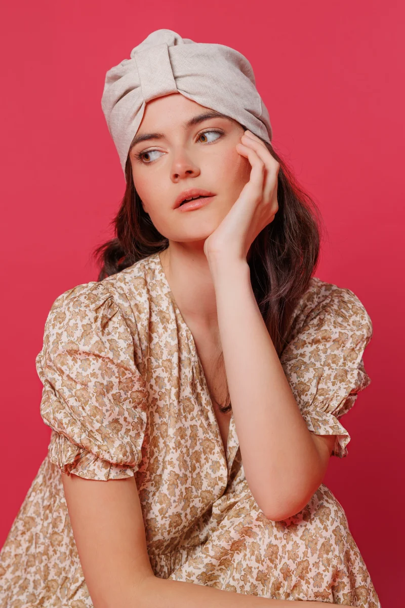 Turbante Sira Beige - Imagen 4
