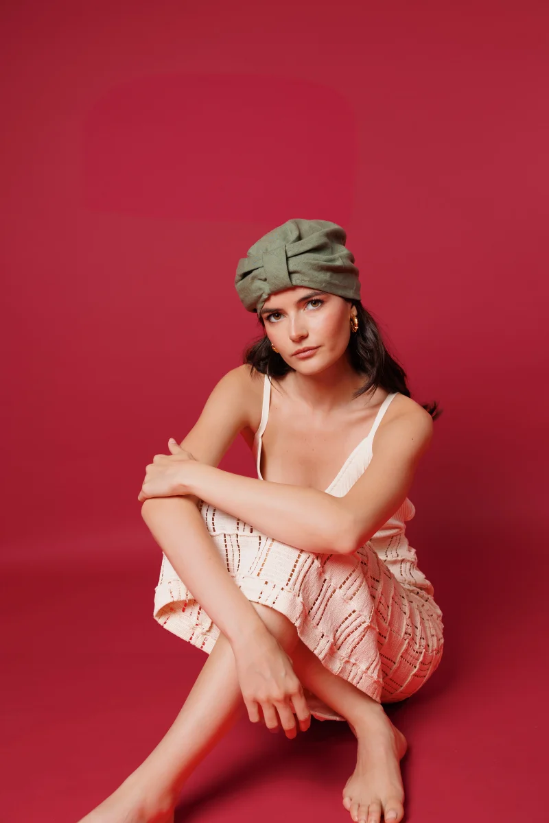 Turbante Sira Kaki - Imagen 3