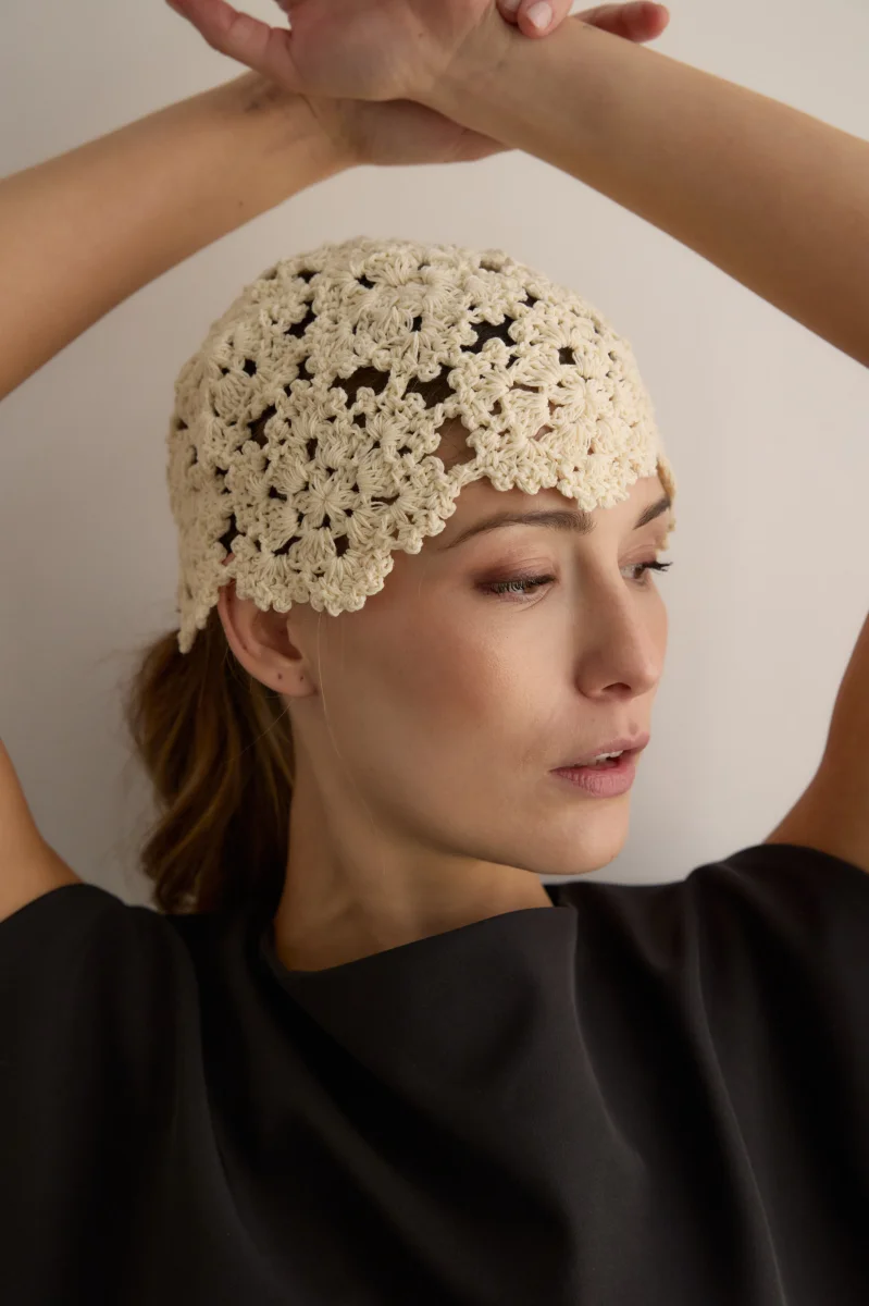 Casquete Tejido blanco - Imagen 3