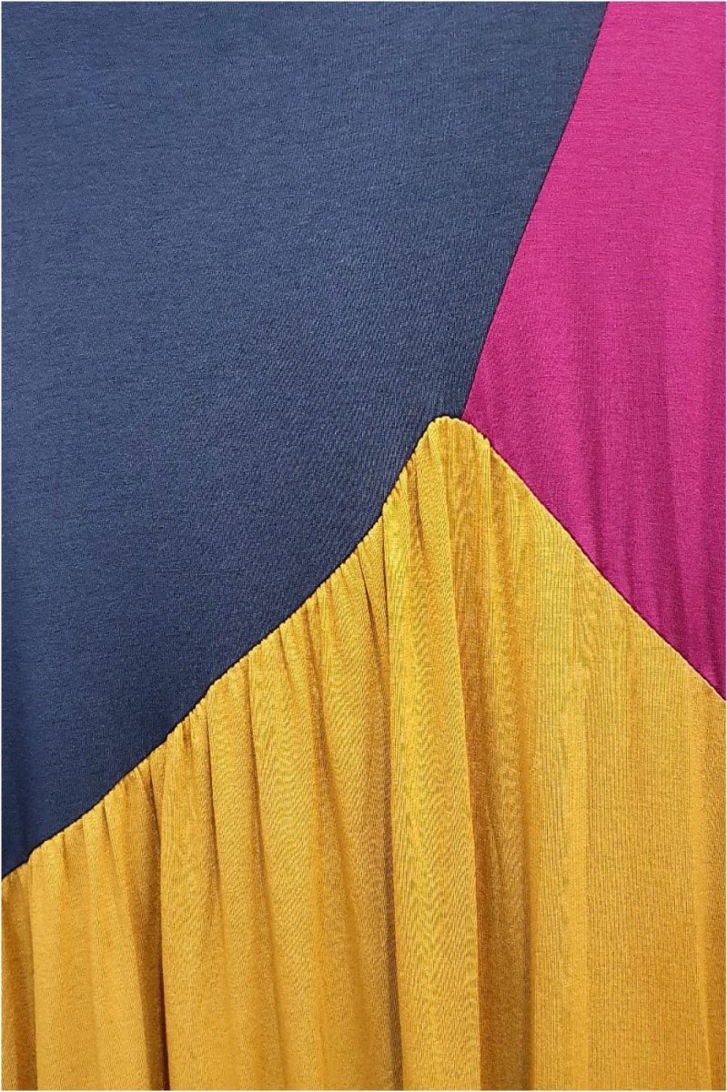 Vestido largo mujer tricolor - Imagen 3