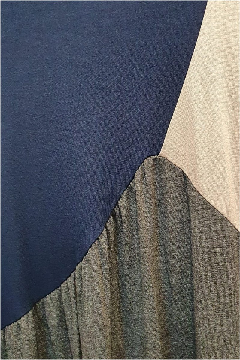 Vestido largo mujer tricolor - Imagen 4