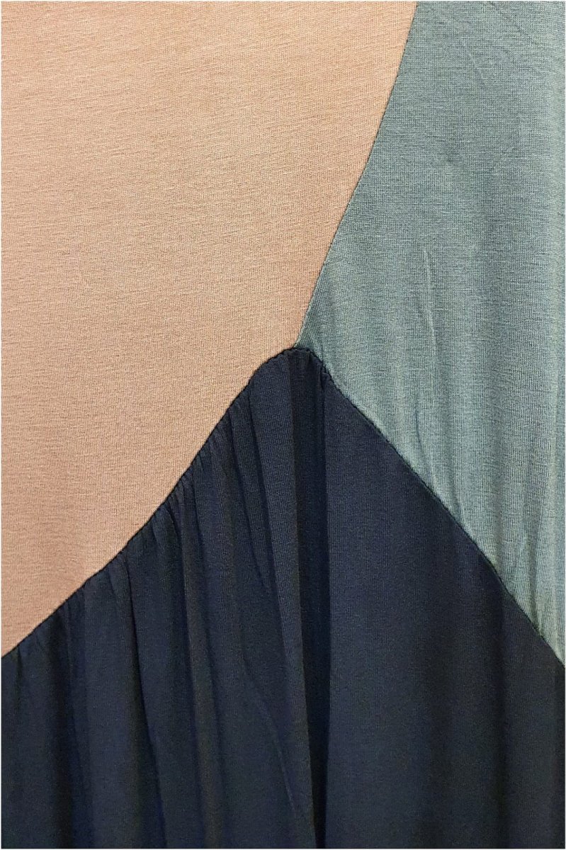Vestido largo mujer tricolor - Imagen 5