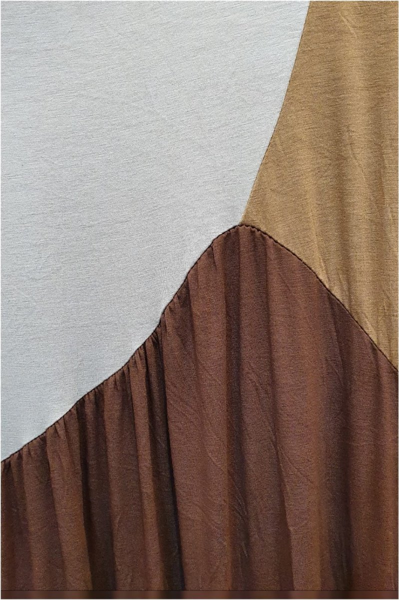 Vestido largo mujer tricolor - Imagen 6